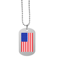 United States Flag Tag Necklace